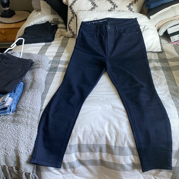 Talbots, dark blue wash, size 6 high-rise jegging ankle - Picture 1 of 4